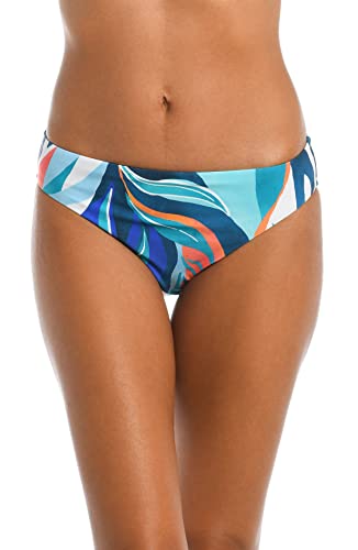 La Blanca Women's Hipster Swimsuit Bottom, Ice Blue//Coastal Palms, 14 - image 3