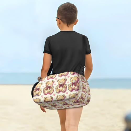 Bolsa de deporte infantil con compartimento para zapatos que evita la ropa sucia en el viaje 7