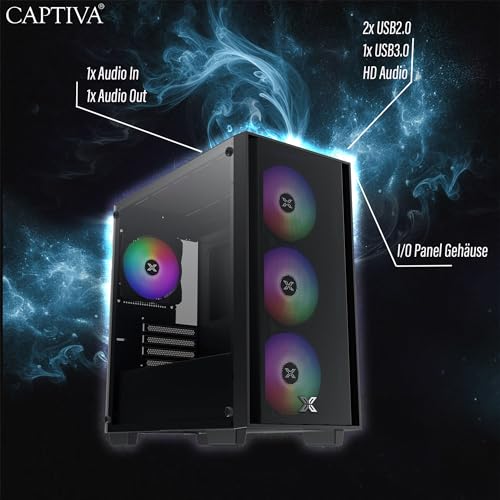 CAPTIVA PC Entry Gaming R10-0340 | AMD Ryzen 7 9800X3D | 32GB DDR5 RAM | GeForce® RTX™ 5060 Ti 8GB | 1 TB SSD | zonder Windows - Afbeelding 6