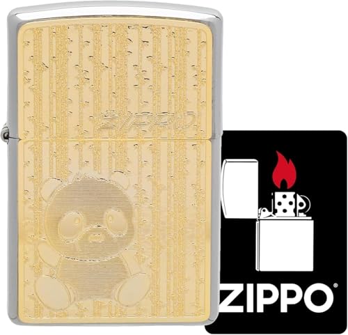 Encendedor Zippo Regular Panda Metal Plate miniatura 2