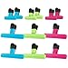 ZJW 12 Pezzi Clip per Sacchetti di trucioli Clip per Alimenti Plastica Resistente all'Aria Tenuta stagna Grip Colori Assortiti per Sacchetti di Patate e Alimenti