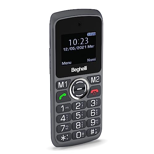 Beghelli Salvalavita Phone SLV10 GSM facile con tasto SOS, Grigio