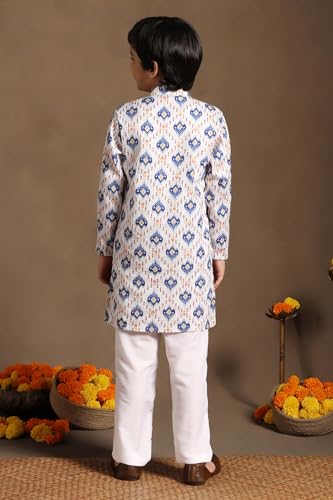 Image of Fashion Dream Boy Teal Kurta Pyjama Set|Boy Kurta Set|Kurta Pyjama Set