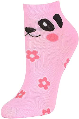 Image of ToBeInStyle Pack of 6 Printed & Solid Low Cut Ankle Socks - Kid's & Adults