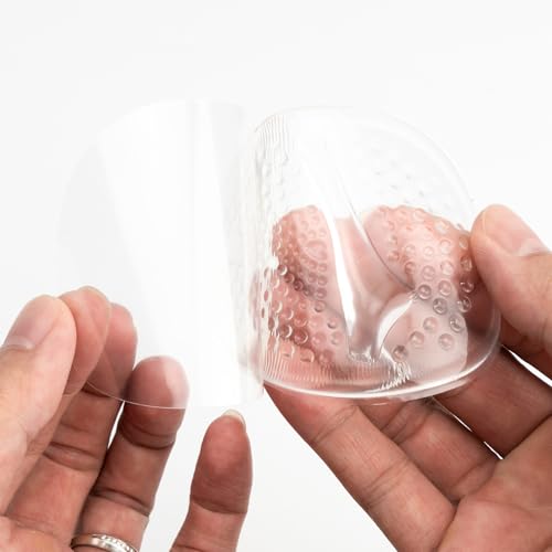 Image of 2 Pair Gel Cushion Insoles Adhesive Cushioning Insoles Sandals Flats Dress Shoes, Ball of Foot Cushions Heel Cushion Inserts for Women for High Heels Sandals Flats Boots Pumps (Clear, Black)