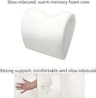 Vista 5 de Almohada lumbar de piel sintética de espuma viscoelástica – Almohada de apoyo de espalda media/baja del coche – Adecuado para asientos de coche