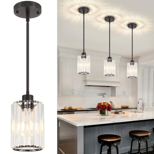 ZSMIHDOH 3 Pack Modern Black Pendant Lights