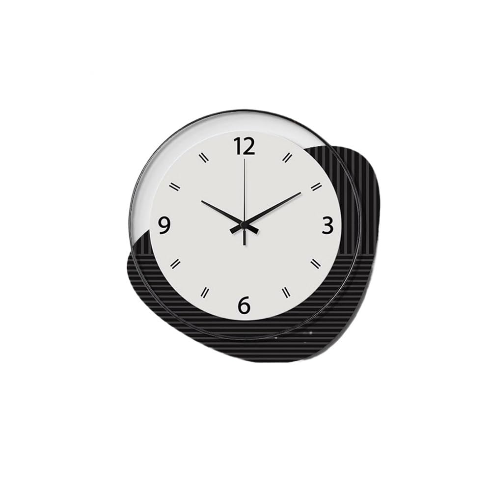J9V4G6S3B5 Analogue Wall Clock Light Luxury Living Room Clock Without Punching, Hanging Creative Restaurant Decoration,30 * 30cm for Room Decoration