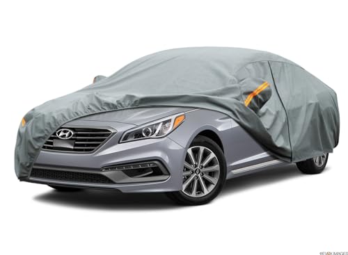 Image of Kayme Heavy Duty Car Cover Custom Fit Hyundai Sonata (1993-2025) Waterproof All Weather for Automobiles, Full Exterior Covers Sun Rain UV Protection.（Deliver About 3-10 Days）