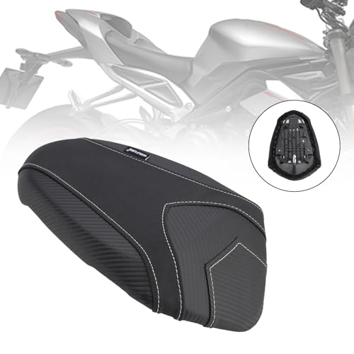 Areyourshop Detachable Rear Seat Passenger Cushion Flat for Street Triple 765 2019-2024, Street Triple 765S 2019-2024, Street Triple 765R 2019-20244
