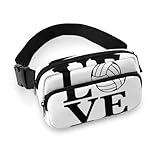 Cmagnifico Riñonera ajustable I Love Volleyball para correr, caminar, senderismo