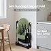 Kinder King Convertible High Chair for Babies & Toddlers, Adjustable Baby Feeding High Chair with Removable Double Tray, Simple Compact Fold for Space-Saving, 2 Built-in Wheels, Easy to Clean, Green