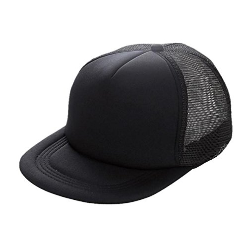 Hat Cap Mesh Unisex Visor Blank Hat Adjustable Baseball Baseball Caps Male Hats and Caps Washable Breathable Hats Black