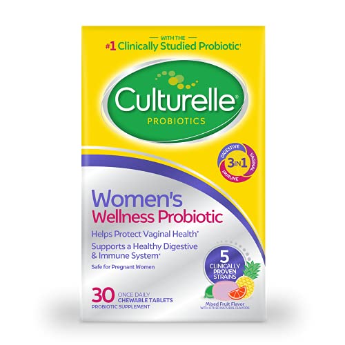 Probiotic for Women, Helps Protect Vaginal Health*, Supports Digestive & Immune Health*, Culturelle Women’s Wellness Probiotic Chewables, 30 Count