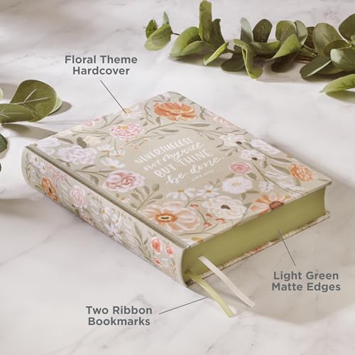Image of KJV Note-taking Bible, Large Print Special Edition, Journal Space, Reading Plan, Maps, Concordance, King James Version Holy Bible, Amelia Sage Floral, 10.8 pt. (KJV Note-taking Loveall Edition)