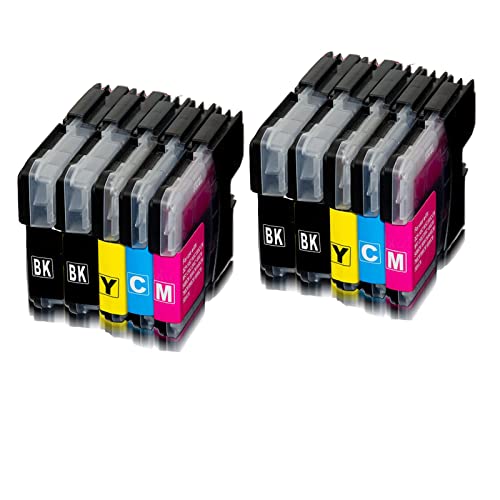 Hyggetech Cartuchos de tinta para Brother LC980XL, LC1100XL, LC985XL, LC1100, compatible con impresoras Brother DCP-145C,...