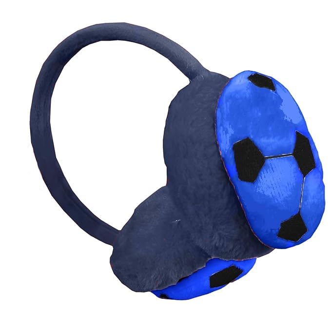 true indian Kids Winter Earmuffs Football Design Winproof Ear Cover for Boys Girls Woolen Plush Casual Sport Ear Warmer Men & Women-picture-23