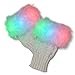 FlashingBlinkyLights Light Up Fuzzy Fingerless LED Glow Gloves