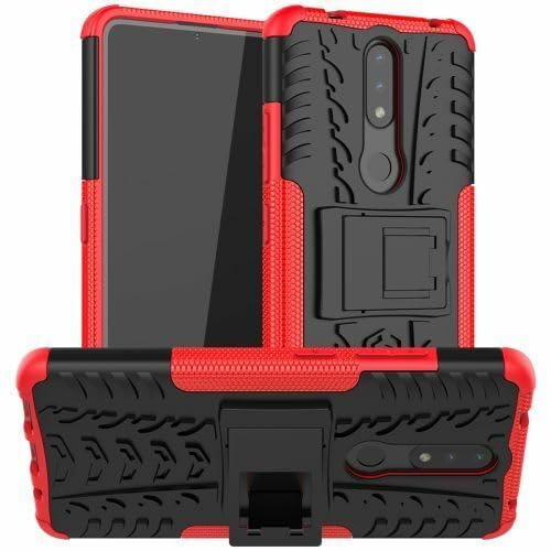 betterfon | Carcasa para Nokia 2.4 para teléfono móvil, carcasa híbrida de silicona TPU para Nokia 2.4, color rojo