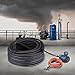 SANFU Hybrid Air Hose 3/8”ID x 100FT, 300PSI Durable, Lightweight, With 1/4” Universal Aluminum 3IN1 Coupler and Plug, Bend Restrictors, Black(100’)
