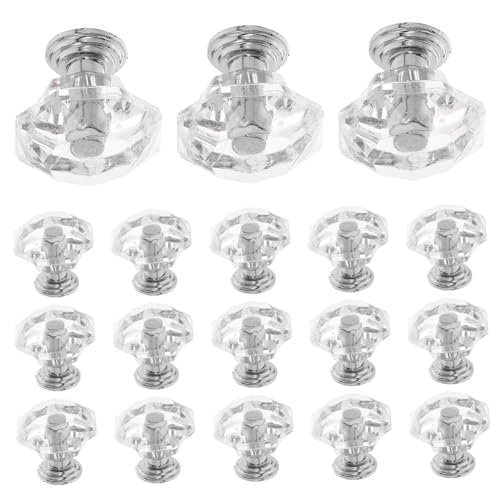 FONDOTIN 26 piezas Tiradores Transparentes Acrílicos para Armarios Modernos Manijas Ergonómicas y Duraderas para Cómodas y Puertas de Muebles Diseño Elegante y Funcionalidad Cómoda