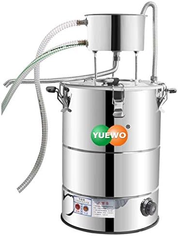 YUEWO Calefacción eléctrica de 110 V, destilador automático de agua sin alcohol, barril de whisky, kit de fabricación de vino para encimera casera