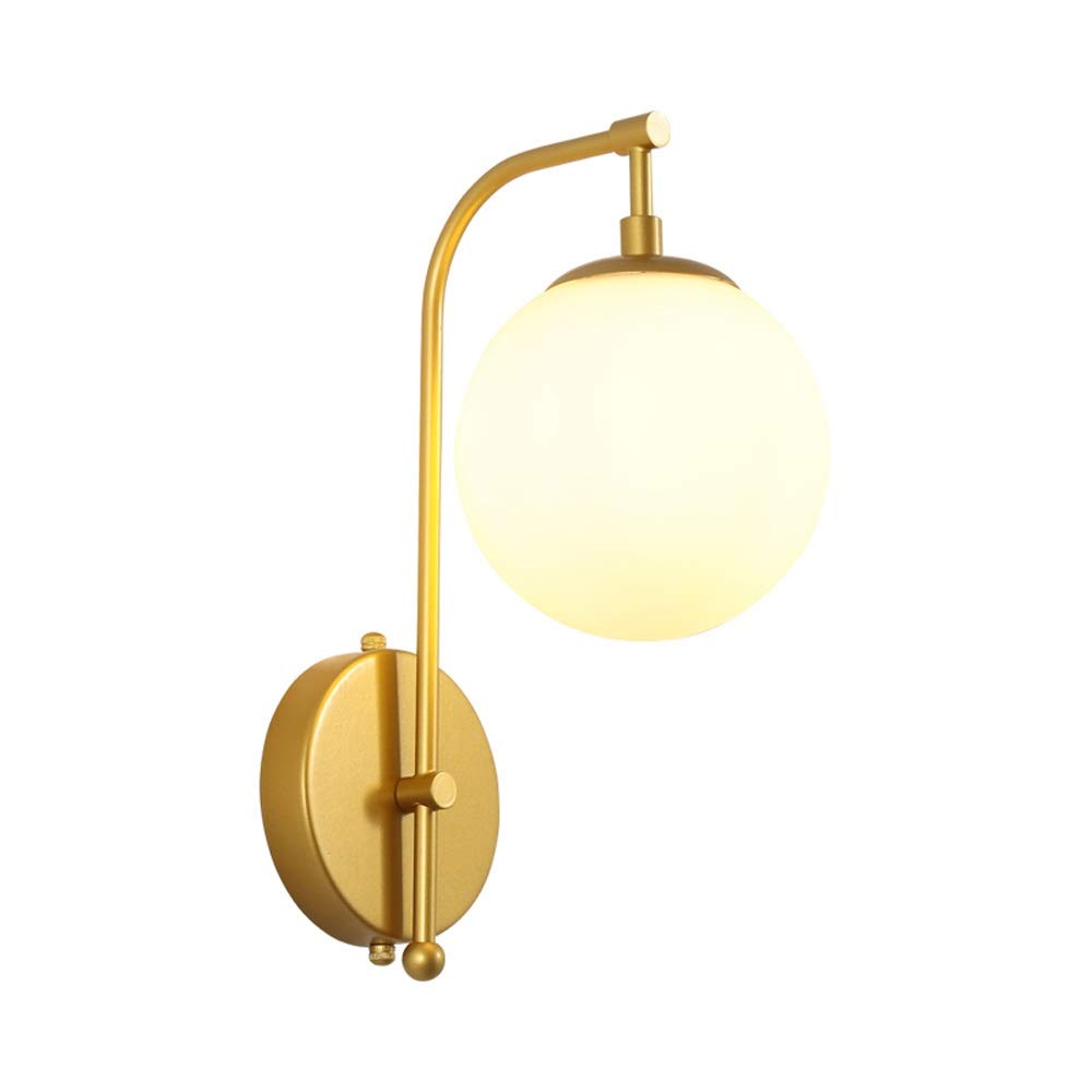 HPTHLY Wall Mounted Light Simplicity Wall Lamp Brass Glass Lantern Led 5W Creative Wall Sconce 1-Light Indoor Lighting Lamp For Bedroom Corridor Stairs Bath