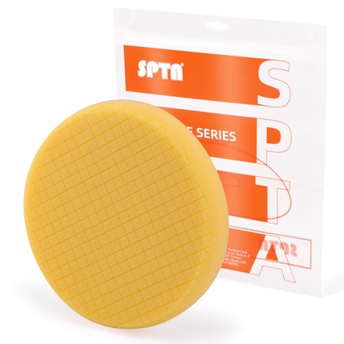 SPTA FPTSS7Y T80 Hochgeschnittenes Schaumstoff-Polierpad, 1 Stück, 19,1 cm Fläche für 17,8 cm 180 mm Trägerplatte, Verbund-Polierschwamm Pads für Auto-Puffer Polierer Compounding, Polieren und Wachsen