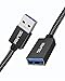 SOLMIMI USB Verlängerungskabel USB A Stecker auf A Buchse USB 3.0 Verlängerung Kabel für USB-Stick, Tastatur, Drucker, Scanner, PS4, PS5, USB Hub, Kamera, externe Festplatte - 1.2m [Premiumschwarz]