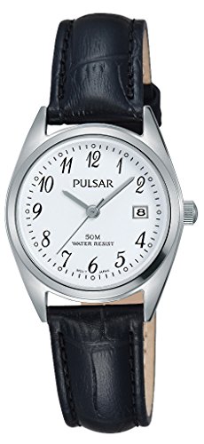 Preisvergleich Produktbild Pulsar Damen Analog Quarz Uhr mit Leder Armband PH7447X1