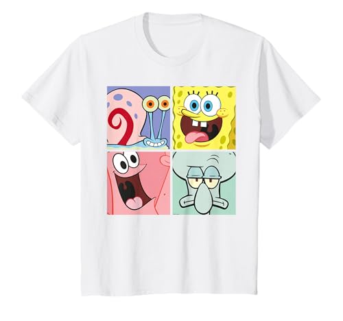 Bob Esponja Squarepants Personaje Collage Dibujos Animados Clásico 90s Camiseta