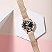 OLEVS Womens Watches Rose Gold Mesh Strap Fashion Dress Quartz Waterproof Luminous Watches for Women Bracelet Sets Black Face