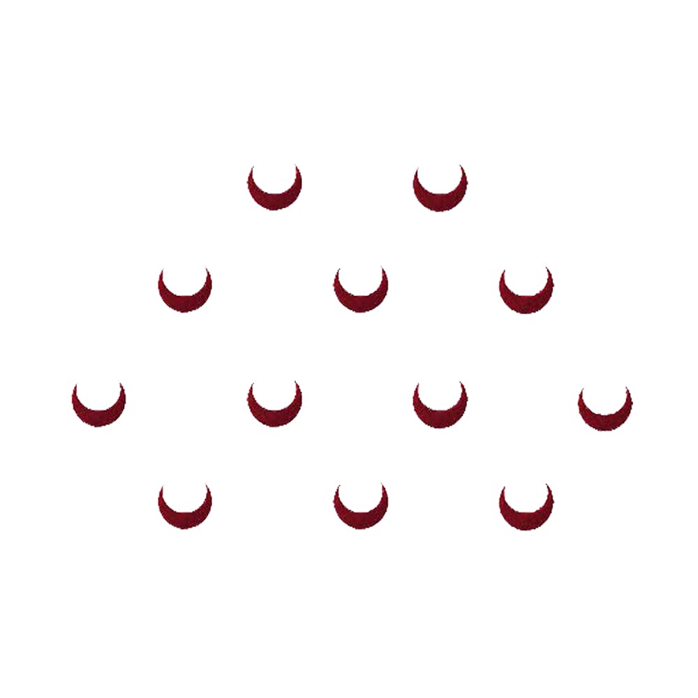 Comet Busters Beautiful Handcrafted Moon Bindis (BIN214-1) (Maroon)