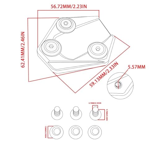 Plaque d'extension de béquille pour GROM MSX125 support moto CNC - 5