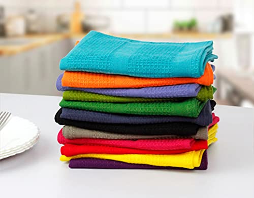Cotton Craft FBA_61829 12 Pack Multicolor Kitchen Towels 16X28 Inches- Pure Cotton thumb #5