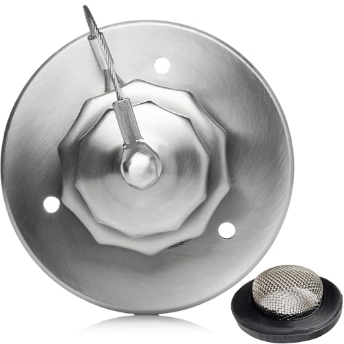 Image of Renator All Metal RV City Water Inlet with Check Valve RV Water Inlet Replacement RV Water Fill Inlet Connection for RV Camper Motorhome Trailer Marine, Brushed Stainless Steel