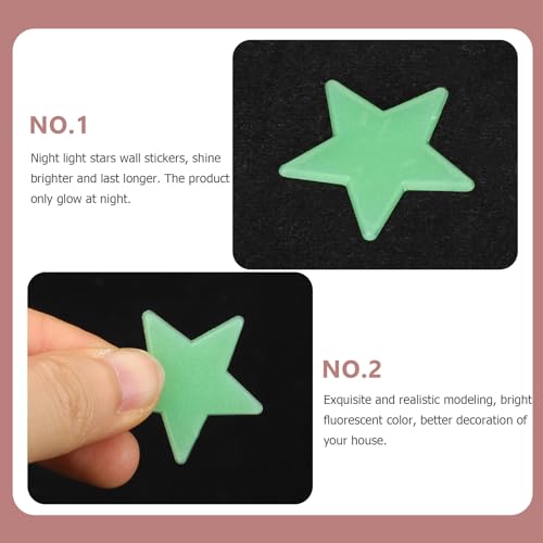 Pegatinas decorativas en forma de estrella 3D que brillan en la oscuridad miniatura 6
