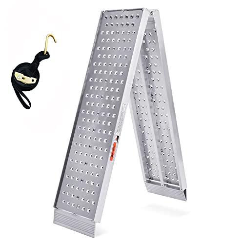 Motorcycle Ramps, 7.5FT Folding Powersports Loading Ramps, Aluminum Loading Ramps for Pickup Trucks, ATV, Dirt Bike, SUV, Trailer, Van, Lawn Mower, 750 lbs Capacity, 1PC