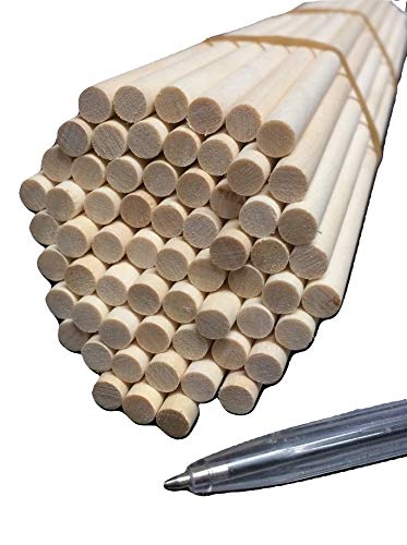 Trustleaf 60cm x 6mm Birch Hardwood Wooden Dowels/Craft Sticks (20 Pack)