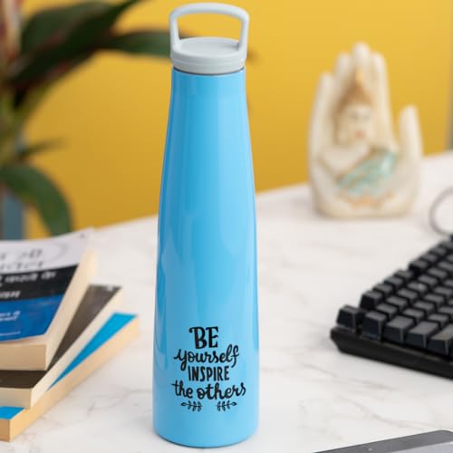 Image of CLAY CRAFT VACBOTT Sleeko Peppy Double Walled|18 Hours Hot and 24 Hours Cold Vacuum Insulated Flask 650ml, 1 Pcs, Steel Water Bottle for Office|Travelling|BPA-Free|BIS Certified|1Year Limited Warranty