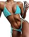 JFAN Bikini di Perle Costume da Bagno Bikini Donna Mare Fascia Brasiliano Sexy Triangolo Halterneck Costume da Bagno da Donna in Pizzo