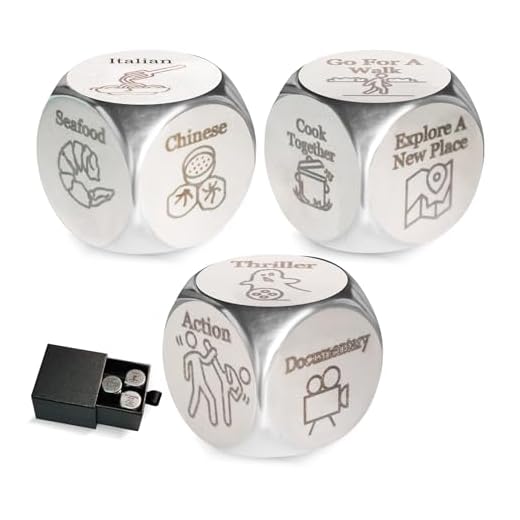 3 Pcs Food Movie Activity Date Night Dice for Couples Boyfriend Girlfriend Husband Wife, Funny Date Night Ideas,Dinner Decision Dice Anniversary Christmas Valentines Day Stocking Stuffers Gifts
