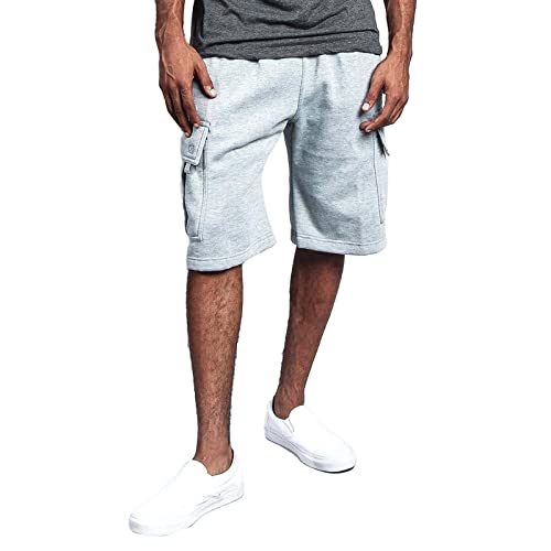 Generisch Pantalones cortos para hombre, pantalones de trabajo para hombre, pantalones cortos informales, pantalones cargo holgados, pantalones cargo con bolsillos, pantalones cargo para exteriores