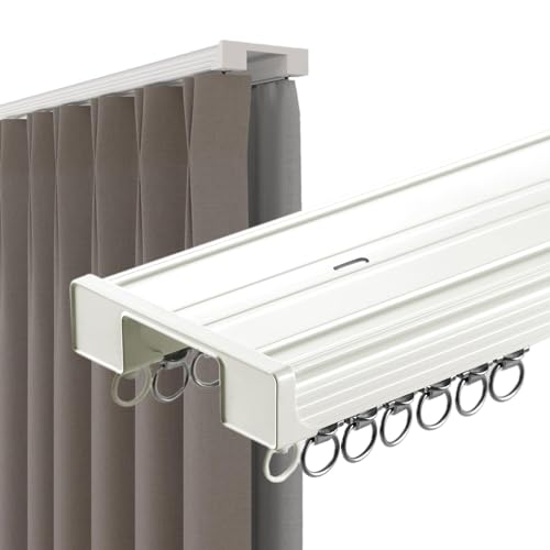 Riel de doble riel de aluminio ideal para optimizar la iluminación en tu salón o dormitorio amplio.