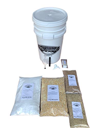 North Georgia Still Company's 7 Gallon Fermentation Bucket & Complete Cracked Corn, Malted Barley & Wheat Whiskey Mash Fermentation Kit Combo