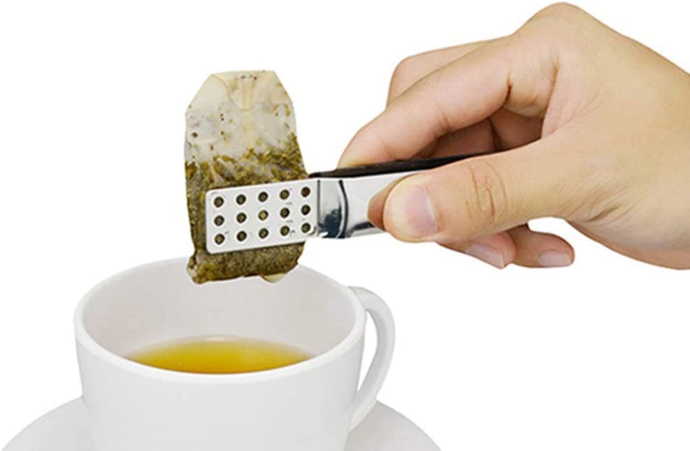 KOMUNJ Pack of 5 Stainless Steel Tea Bag Tongs, Heat Resistant Tea Bag Tongs, Stainless Steel Anti-scald, Heat Resistant - Image 4