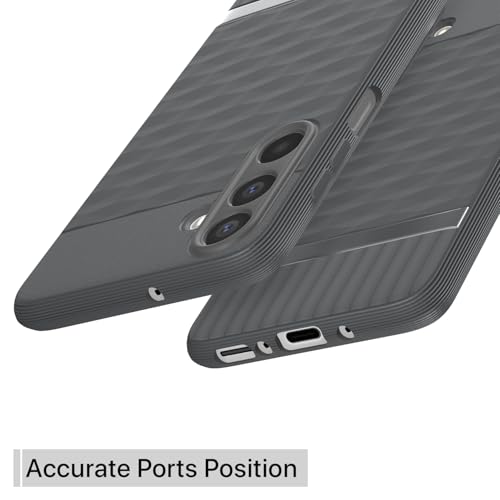 Image of Pikkme Back Cover for Samsung Galaxy M17 5G / A17 5G / F17 5G Soft Grip 3D Hexa Cube Texture Silicone Bumper Case (Grey)