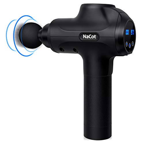Massage Gun Muscle Deep Relaxation Handheld Massager Gun Deep Tissue Percussion Cordless Body Massage Device Upgraded 20 Adjustable Speeds 6 Massage Heads Quiet