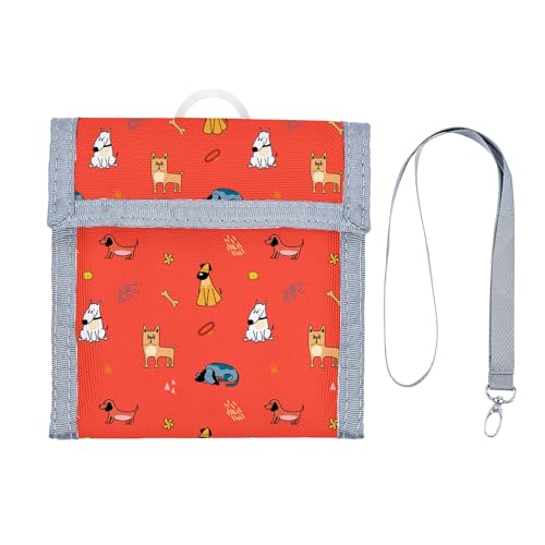 Image of Kids Trifold Wallet for Boys 4-12Years, Velcro Wallet with Card Holders, Perfect Children's Birthday Gift - Toddler Wallet for Boys, Trifold Wallet for Kids (cat&dog)