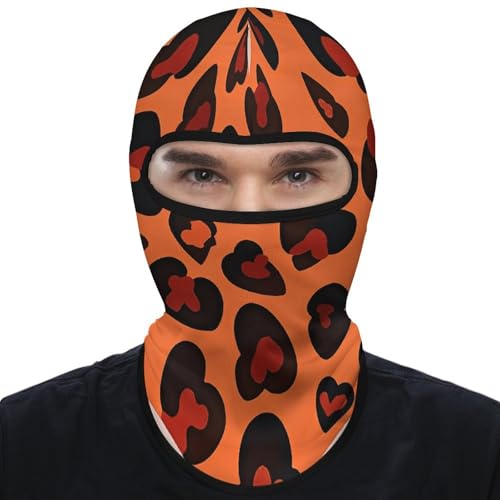 Balaclava para Hombre y Mujer con diseño Leopardo Marrón, cubre rostro completo para ciclismo miniatura 1